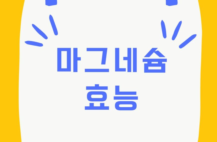 마그네슘 효능